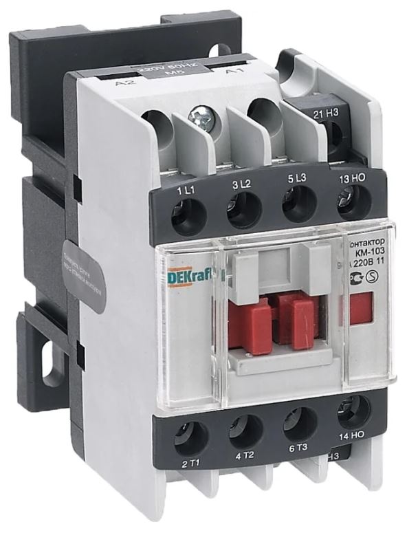 

Контактор DEKraft 22141DEK 80А 36В АС3 1НО+1НЗ КМ-103, 22141DEK