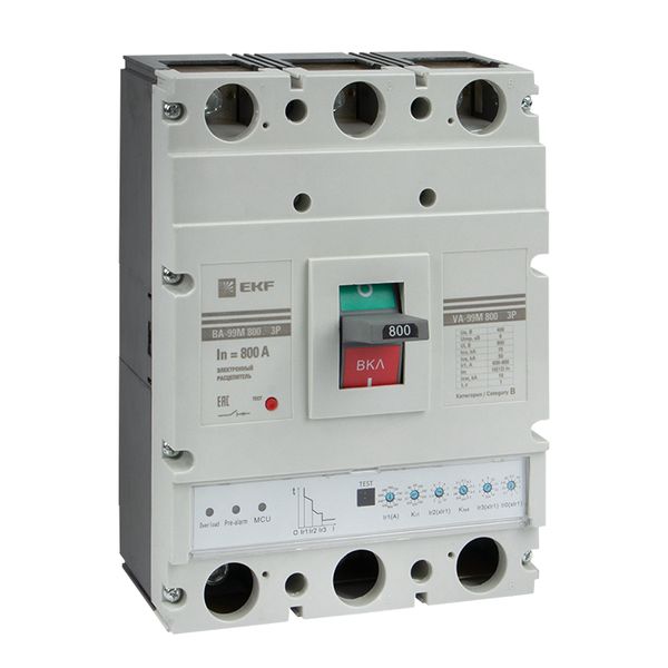 

Автоматический выключатель в литом корпусе EKF mccb99-800-800me ВА-99М 800/800А 3P 75кА с электронным расцепителем, mccb99-800-800me