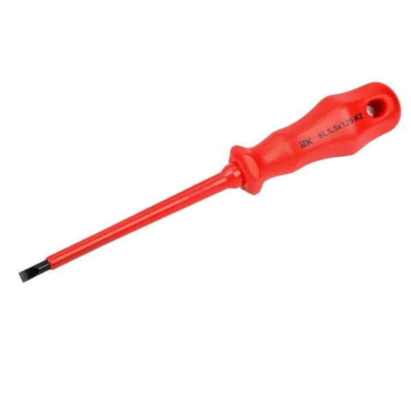 

Отвертка IEK A2L3-SC30-K2-SL-55-125 диэлектрическая шлицевая SL5.5х125 K2 1000В ARMA2L 3, A2L3-SC30-K2-SL-55-125