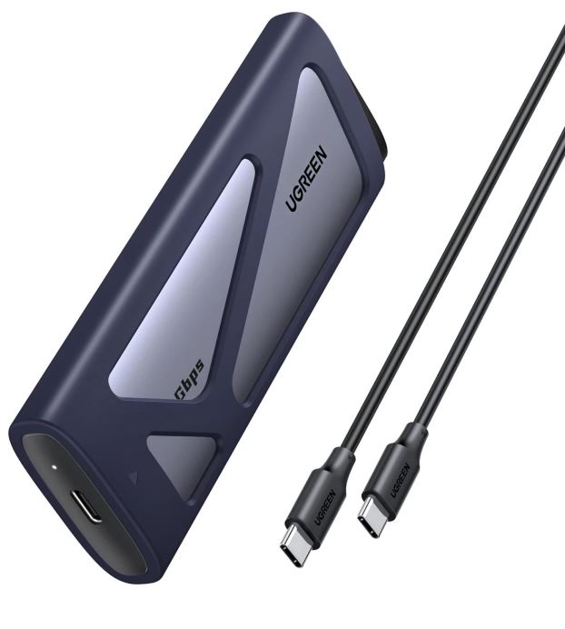 

Бокс внешний UGREEN CM767 55150_ для жесткого диска M.2 NVMe/SATA SSD Enclosure 20Gbps. Цвет: серый космос, CM767