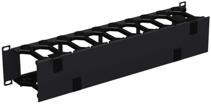 

Кабельный организатор NIKOMAX NMC-OP100CF-2U-BK 19", 2U, полезная глубина 100 мм, металлический, с пластиковыми пальцами, с крышкой, черный, NMC-OP100CF-2U-BK