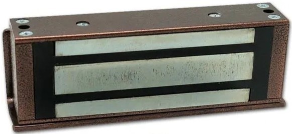 

Замок электромагнитный Олевс М1-400 (медный антик) 400 кг, 12В DC/0.4А. Вес 2кг, 170х55х35 мм, t=-40, М1-400 (медный антик)