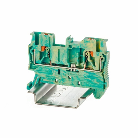 Изображение товара Клемма заземления DKC VPR-2.5-PE-YG с Push-in зажимом для DIN-рейки