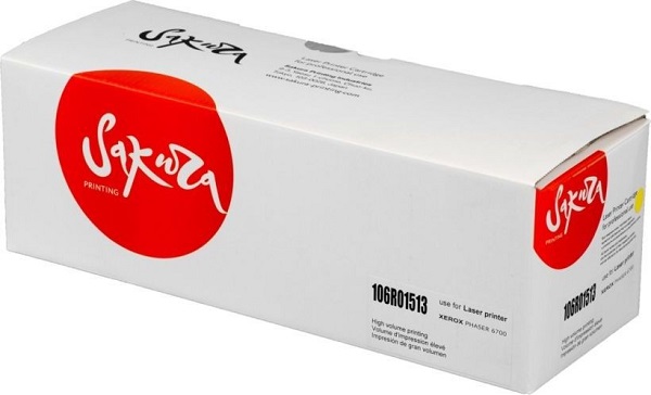 

Картридж Sakura SA106R01513 для Xerox Phaser 6700, желтый, 5 000 к., SA106R01513