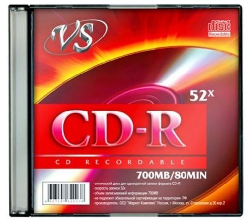 Диск CD-R VS VSCDRSL501 80 52x SL/5 (620045)