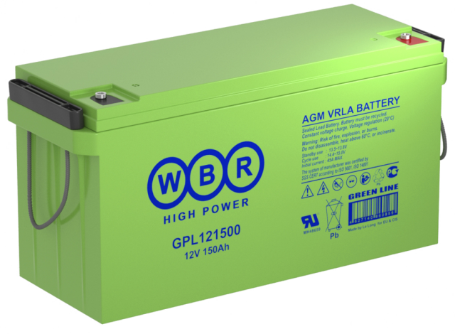 

Аккумулятор WBR GPL121500 12В, 150Ач, GPL121500