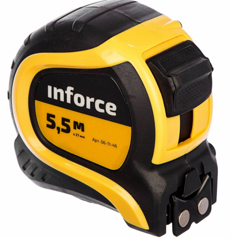 Изображение товара Рулетка Inforce 06-11-48 5.5м магнитный зацеп нейлоновое покрытие