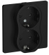 фото Розетка двухместная с заземлением  IEK FI-R24C-16-K02