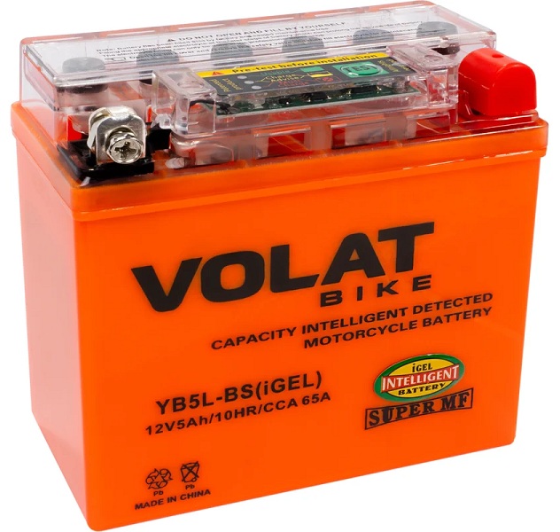 

Батарея VOLAT YB5L-BS(iGEL)Volat (5 Ач, 12 V) Обратная, R+ 119х60х129 (для мототехники), YB5L-BS(iGEL)Volat