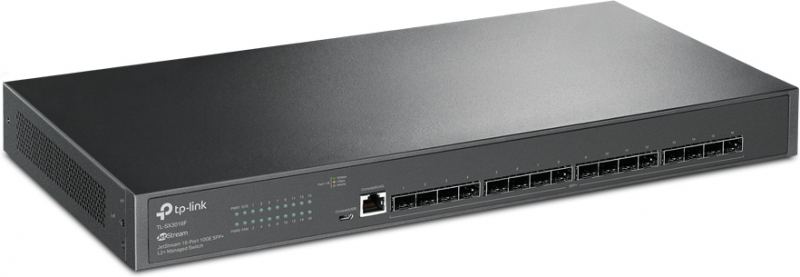 

Коммутатор управляемый TP-LINK SX3016F JetStream, 16xSFP+ 10GE, 1 консольный порт RJ45, 1 консольный порт micro-USB, L2+, SX3016F