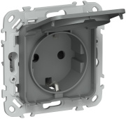 фото Розетка с заземлением  IEK FI-R16-16-1-44-K80