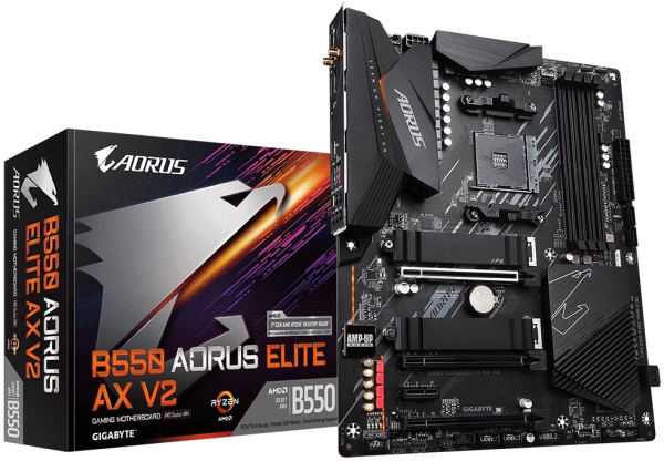 Изображение товара Материнская плата GIGABYTE B550 AORUS ELITE AX V2