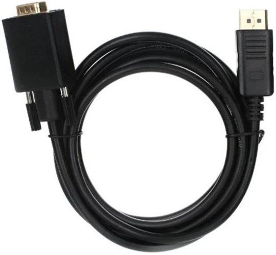

Кабель интерфейсный DisplayPort-VGA RETIC DP-VGA-1.8M штекер-штекер FULL HD 1080p 60Hz 1,8 м, DP-VGA-1.8M