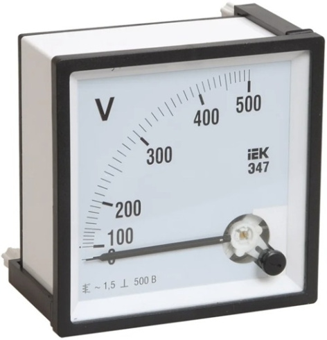 Изображение товара Вольтметр IEK IPV10-6-0300-E стрелочный для измерения напряжения