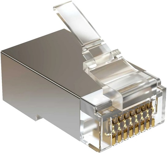 

Коннектор SYSMATRIX PLUG 8P8C5ES.UW RJ-45 под витую пару, категория 5e, экранированный, универсальный (100 шт в упак.), PLUG 8P8C5ES.UW
