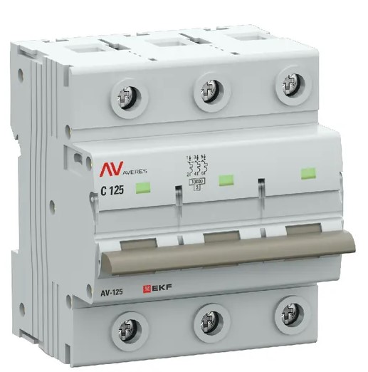 

Автоматический выключатель EKF mcb125-3-125D-av AV-125 3P 125A (D) 10kA AVERES, mcb125-3-125D-av