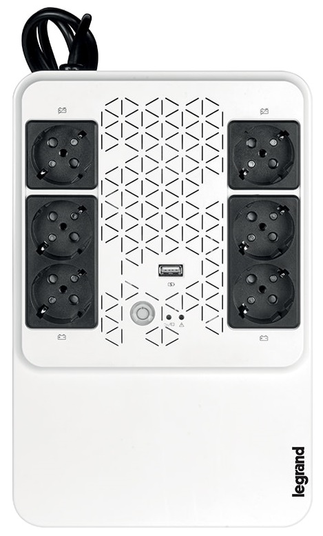 

Источник бесперебойного питания Legrand Keor Multiplug 600VA 310081 600VA/360W, 6xSchuko outlets(3 Surge & 3 batt.), USB charger, Keor Multiplug 600VA