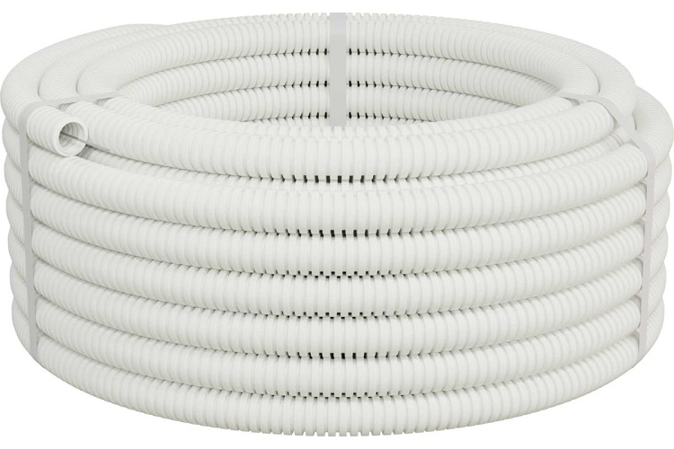

Труба гофрированная тяжёлая Ecoplast 21120HFR-W HFFR, с зондом, без галогена, ППЛ диам. 20мм ПВ-0 цвет белый (100м), 21120HFR-W