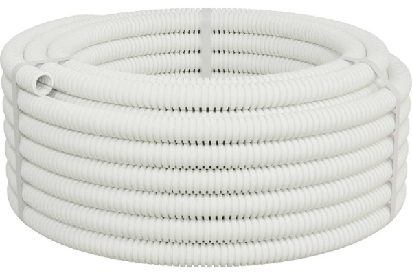 Изображение товара Гофрированная тяжелая труба Ecoplast 21120HFR-W 20 мм 100 м экологичная