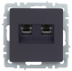 фото Розетка компьютерная+телефонная IEK BR-KT20-O-1-K53 в Уфе