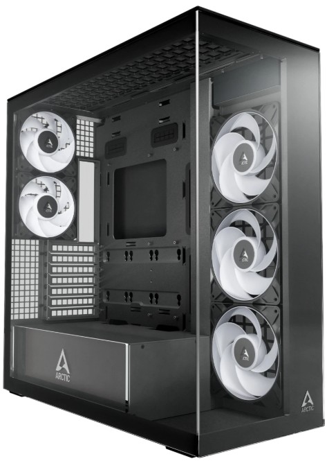 

Корпус eATX ARCTIC Xtender ACPCC00023A черный, без БП, боковая панель из закалённого стекла, 2*USB 2.0, USB Type-C, Xtender