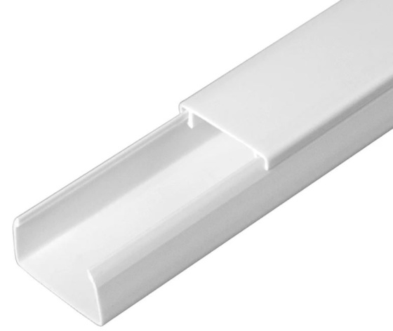 Изображение товара Кабель-канал Промрукав PR03.0050 для защиты проводов, длина 2000 мм, белый, IP40, ПВХ