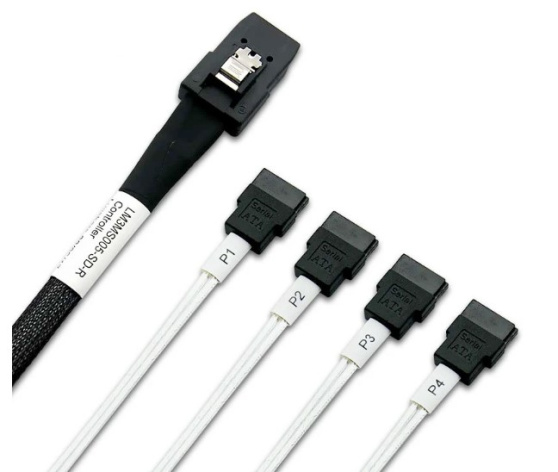 Изображение товара Кабель LR-LINK LRSF87ST-0.8M For SAS/SATA Прямой 1:4