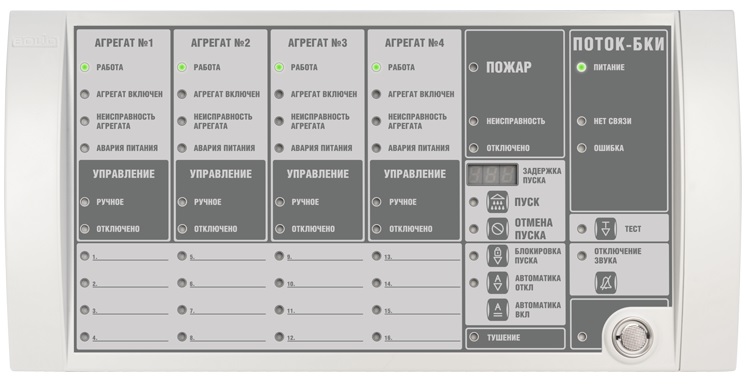 

Блок Болид Поток-БКИ 2RS485 индикации и управления насосной станции, Поток-БКИ 2RS485