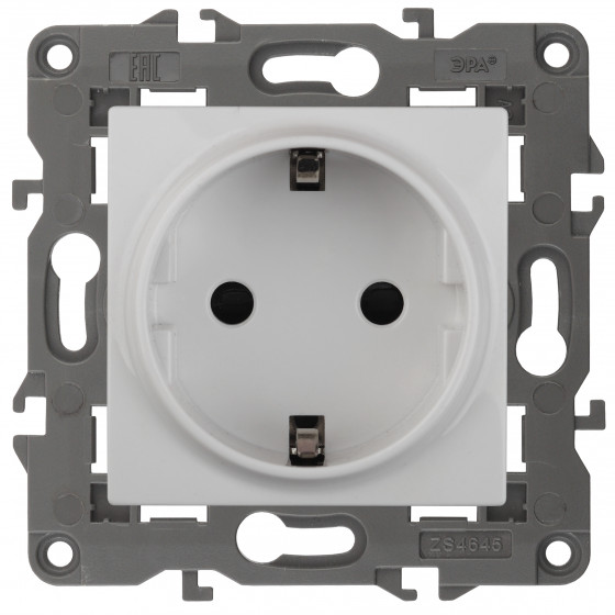 

Розетка ЭРА Б0034264 14-2101-01 Elegance белый с/з, Б0034264