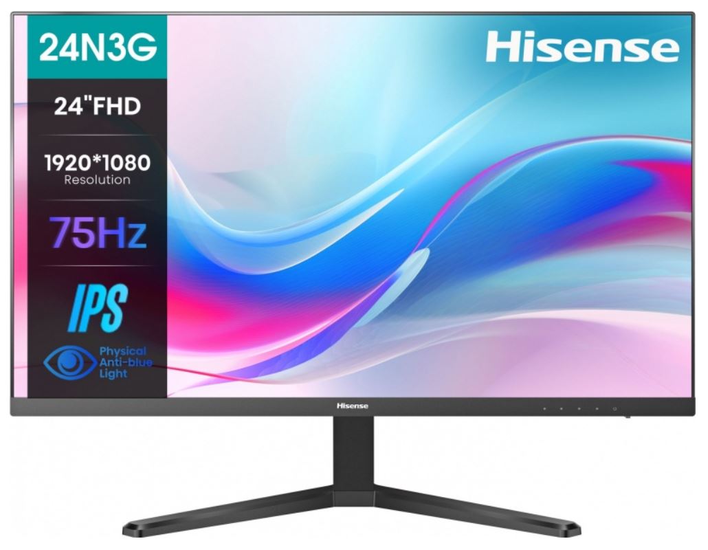 

Монитор 23,8" Hisense 24N3G-PRO черный, IPS, 1920x1080, 100Hz, 5 ms, 178°/178°, 250 cd/m, 1000:1, D-sub, HDMI, 24N3G-PRO