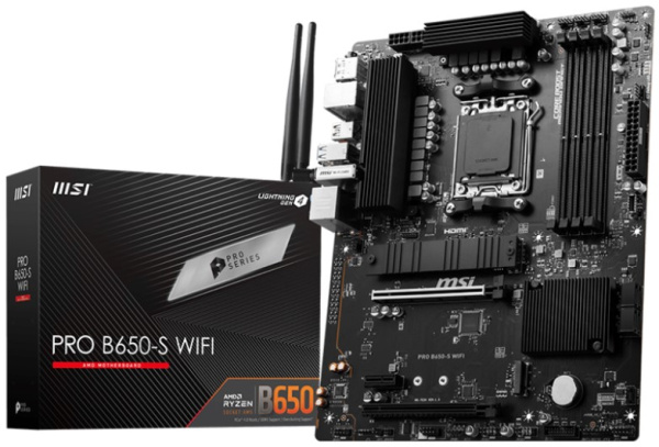 Изображение товара Материнская плата MSI PRO B650-S WIFI для процессоров AMD