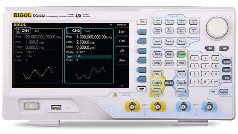 

Генератор сигналов Rigol DG4102 100MHz, 2CH, 500MSa/s, 14bits, 7digits/s Frequency Counter, DG4102