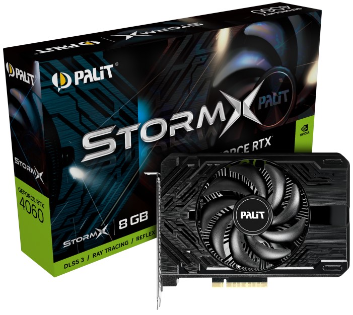 

Видеокарта PCI-E Palit GeForce RTX 4060 StormX (NE64060019P1-1070F) 8GB GDDR6 128bit 5nm 1830/17000MHz HDMI/3*DP, GeForce RTX 4060 StormX (NE64060019P1-1070F)