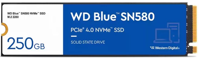 

Накопитель SSD M.2 2280 Western Digital WDS250G3B0E 250GB, 4000/2000MB/s, PCIe 4.0 x4, NVME, 3D NAND TLC, 240K/470K IOPS, WDS250G3B0E