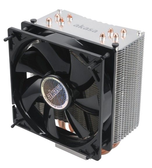 Кулер AKASA AK-CC4013EP02 LGA775/115x/1200/1366/2011/2066/AM2/AM2+/AM3/AM3+/AM4/FM1/FM2/FM2+ (120mm fan, 700-2000rpm, 22.5-64.3CFM, 18.5-33.2dBA, 4-pi