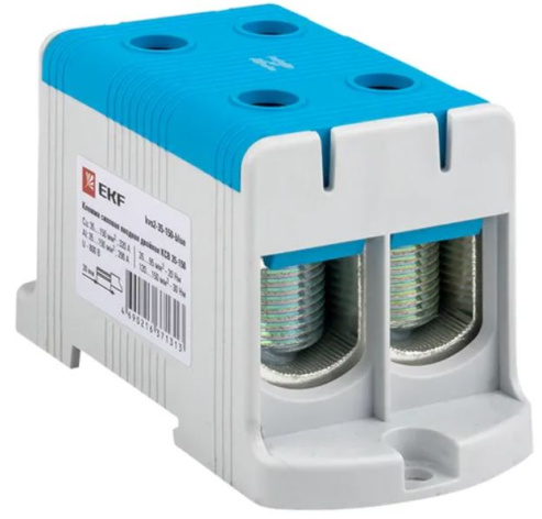 Изображение товара Клемма EKF kvs2-35-150-blue для медных и алюминиевых проводников