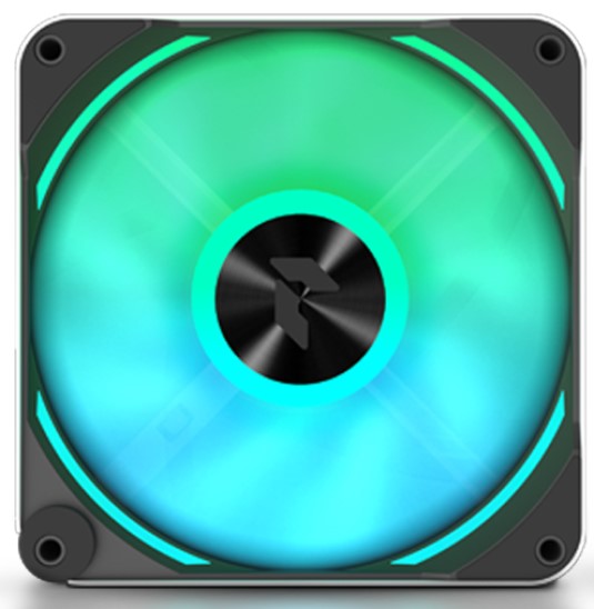 

Вентилятор для корпуса AeroCool FP2-120 WH white, 120*120*30mm, 500-1800 rpm, 4-pin, PWM+ARGB, 83.87CFM, 15-33dBA, FP2-120 WH