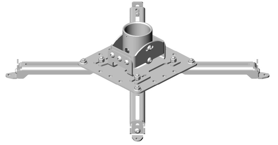 

Крепление универсальное Wize PR2-UNV-W потолочное для проекторов, максимальное расстояние между крепежными отмерстиями 453мм, наклон +/-°15, поворот +, PR2-UNV-W