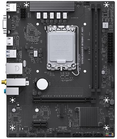 

Материнская плата mATX MAXSUN MS-Challenger B760M-F WIFI 6940709661604 (LGA1700, B760, 2*DDR4, PCIe, M.2, 6*USB 3.2, 4*USB 2.0, 3*SATA, DP, HDMI), MS-Challenger B760M-F WIFI