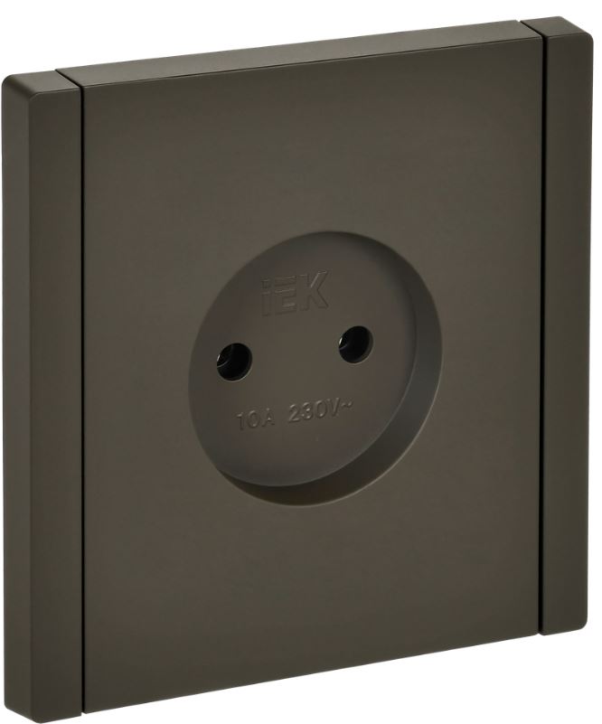 

Розетка без заземления IEK FP-R10-10-K03 FORTE&PIANO без защитных шторок в/к 10А FP318 серый, FP-R10-10-K03