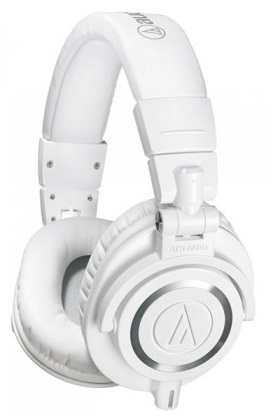 

Наушники мониторные Audio-Technica ATH-M50X W закрытые,15-28000Гц, 1600мВт, 38Ом, 99дБ, цвет белый, ATH-M50X W