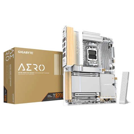 Изображение товара Материнская плата GIGABYTE X870E AERO X3D WOOD для AMD, ATX, игровая