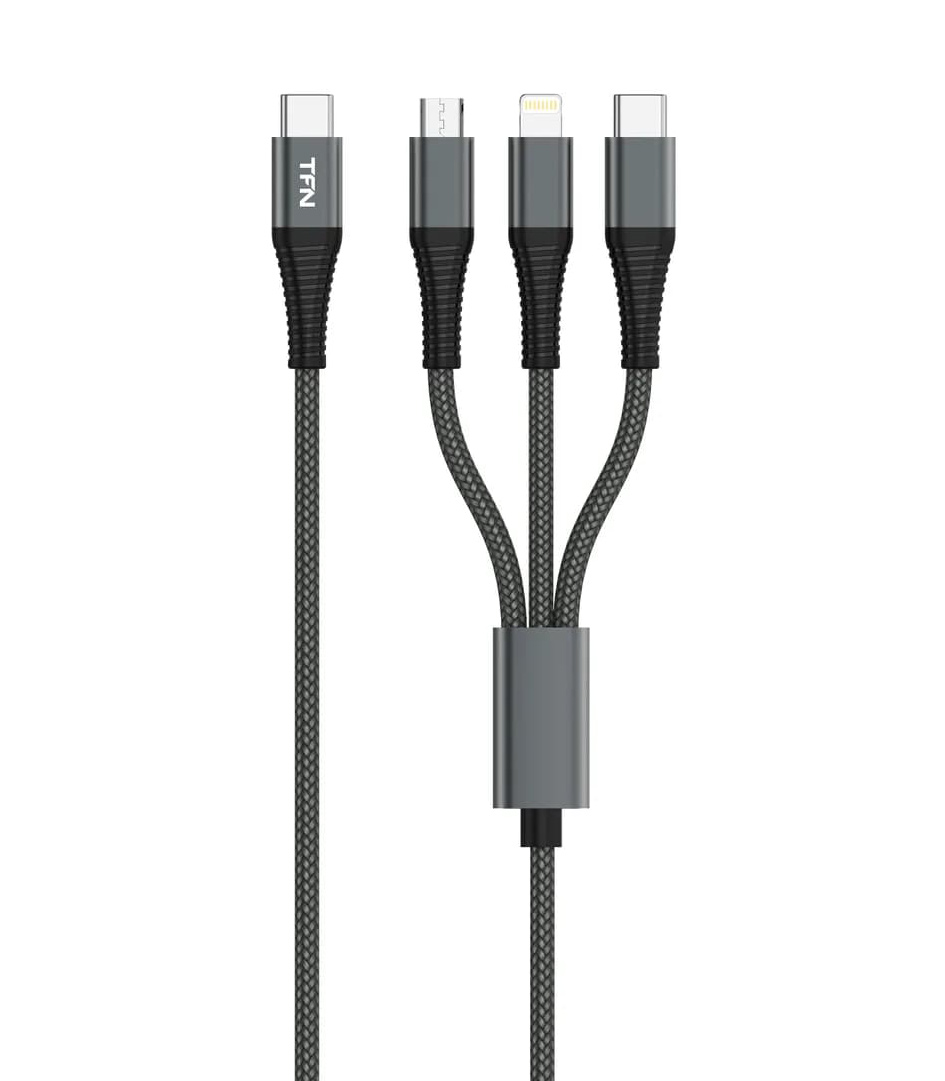 

Кабель TFN TFN-C-3IN1-USBC-GR USB Type-С/Lightning, microUSB, USB Type-C, 1.2м, grey, TFN-C-3IN1-USBC-GR