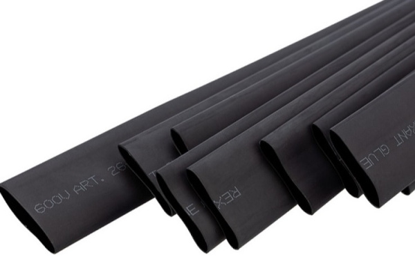 Изображение товара Rexant 26-2107 термоусадочная трубка, 1 м, черная, 2:1