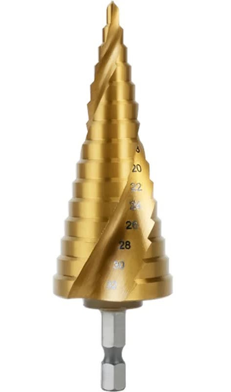 

Сверло Deli DH-JTZ032-E1 ступенчатое по металлу (4-32мм, HSS 4341 спиральная канавка, шестигранный хвостовик), DH-JTZ032-E1