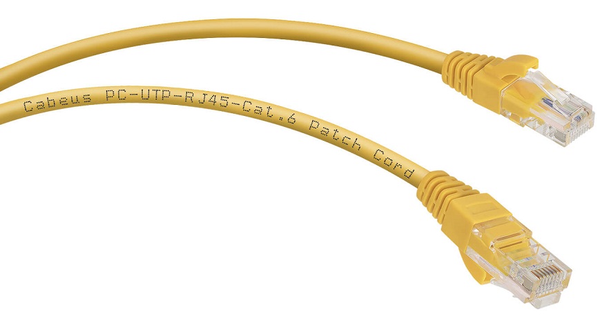 фото Кабель патч-корд U/UTP 6 кат. 0.5м  Cabeus PC-UTP-RJ45-Cat.6-0.5m-YL-LSZH