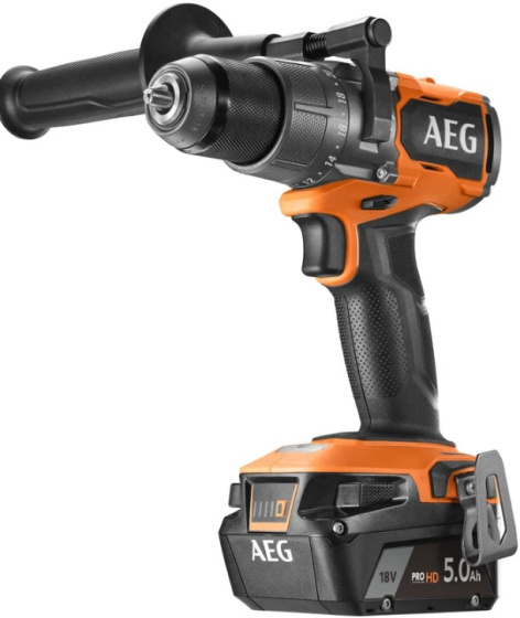 Изображение товара Дрель-шуруповерт AEG BSB18C3BL-502C Ударная, 2Акк. 5,0Ач, кейс