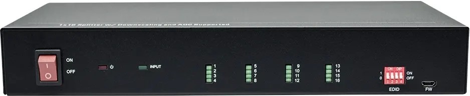 

Усилитель-распределитель Qtex QVP DHM116-4K 1:16 сигналов HDMI 4K60 с понижающим масштабированием, QVP DHM116-4K