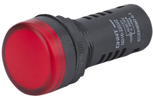 

Индикатор CHINT 146692 помехозащищенный ND16-22D/4K2 красн. AC 230В, 146692