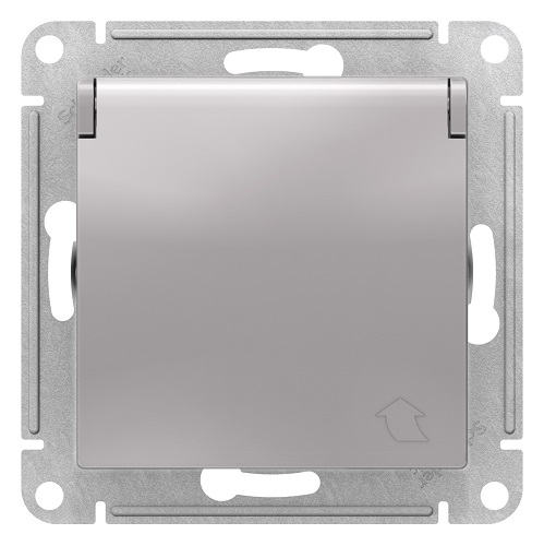 

Розетка Schneider Electric ATN000346 AtlasDesign, с заземлением, со шторками, с крышкой, 16А, IP20, механизм, алюминий, ATN000346